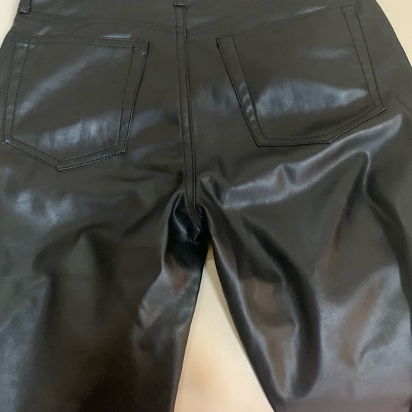 GAP Girl’s 14 Slim Black Vegan Leather Pants - Picture 2 of 10